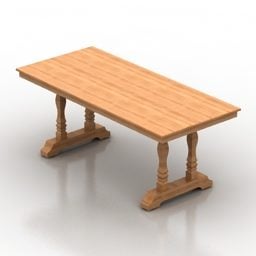 Home Wooden Table Design 3d model
