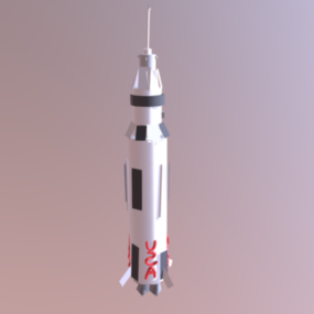 Concepto de cohete espacial de la NASA modelo 3d