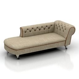 Sofa giường kiểu cổ điển mẫu 3d