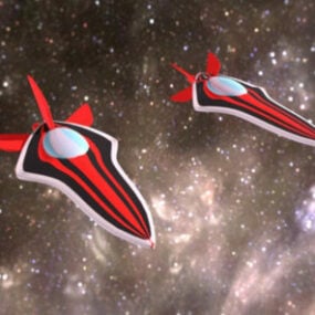 Attack Sci-fi Spaceship 3d model