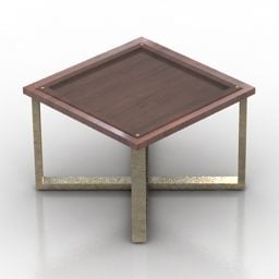 Coffee Table X Legs 3d model