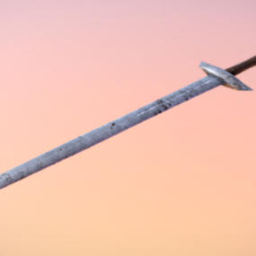 Model 3D długiego miecza w starym stylu