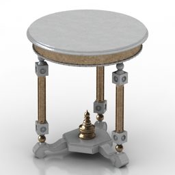 Classic Wood Table Coffee Design 3d model
