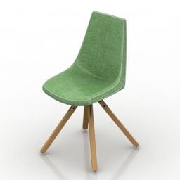 Chaise de café verte au design moderne modèle 3D