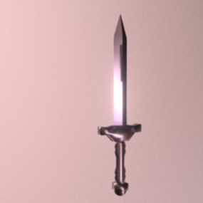 3D model zbraně krátký nůž