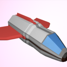 Spaceship Lowpolt Design 3d model