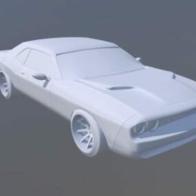 Lowpoly 3d модель автомобіля Dodge Challenger