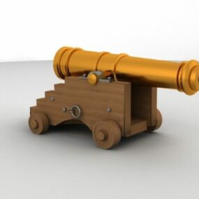 Rustikales Piratenkanonen-3D-Modell
