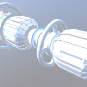 سفينة فضائية Lowpoly 3d نموذج