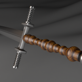 Vintage bitevní meč 3D model