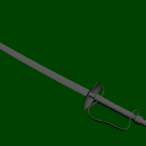 Twin Medieval Sword Weapon 3d-model
