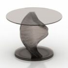 Table ronde en verre de style moderne