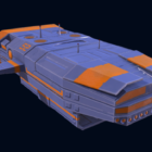 Design de nave espacial de ficção científica de jogos