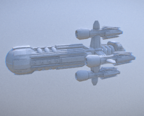 Lowpoly Uzaylı Gemisi Konsepti 3D model