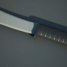 Modello 3d dell'arma del coltello da battaglia