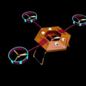 Mô hình 3d Drone khoa học viễn tưởng