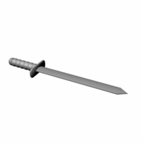 Lowpoly Warrior Battle Sword 3D-model