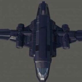 Sci-fi Star Spaceship X Concept 3d-model