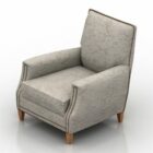 Thuis woonkamer stoffen fauteuil