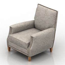 Home Living Room Fabric Armchair 3d model