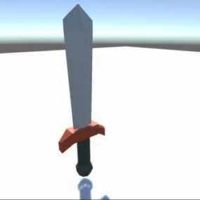 3d модель мультяшного меча