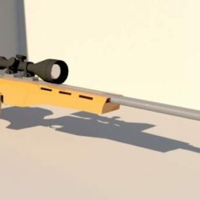3D model armádní pušky