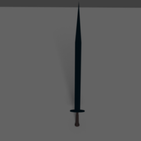 Klasický 3D model středověkého meče