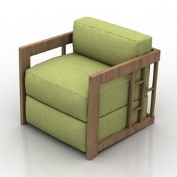 Living Room Armchair Elegant Style 3d model