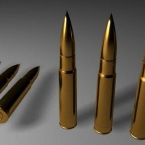 Gun Copper Bullet 3d model