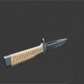 نموذج سلاح السكين القصير للجيش ثلاثي الأبعاد