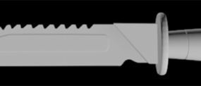 Mô hình 3d dao tấn công quân đội