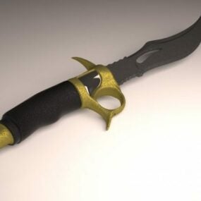 Περσικό μαχαίρι διακόσμηση 3d μοντέλο