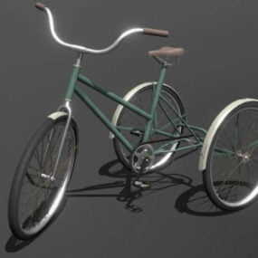 Mô hình 3d xe đạp ba bánh
