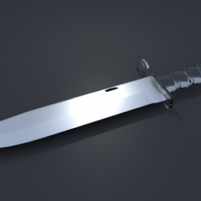 Modelo 3d de espada reta fina