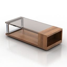 Rectangle Glass Table Design 3d model