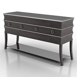 Muebles de taquilla de color oscuro modelo 3d