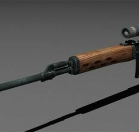Army Old Svd Rifle Gun 3d model