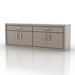 白い引き出しの家具デザイン3Dモデル