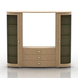 Office Glasscase Cabinet Furniture 3d model