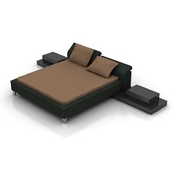Double Bed Funriture 3d model