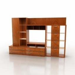 Red Tv Sideboard Home Furniture 3d model