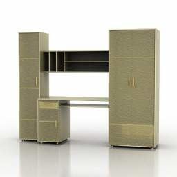 Wood Sideboard Tv Furniture 3d model