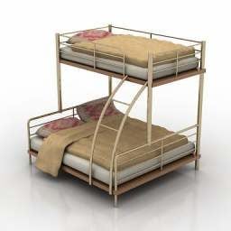 Domácí patrová postel Design 3D model