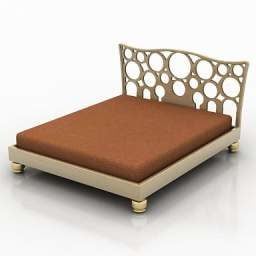 Metal Frame Bed Design 3d model