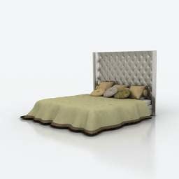 Home Bed Double Bed Design 3d model