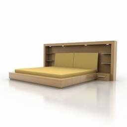 Home Design Modern Double Bed 3d model