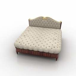 Old Style Bed Furniture 3d model