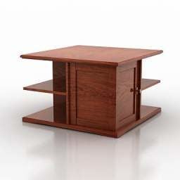 Office Wooden Rack 3d model