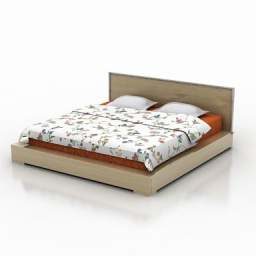 Hotel Bed Furniture 3d model