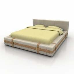 Hotel Bed Modern Style 3d-model